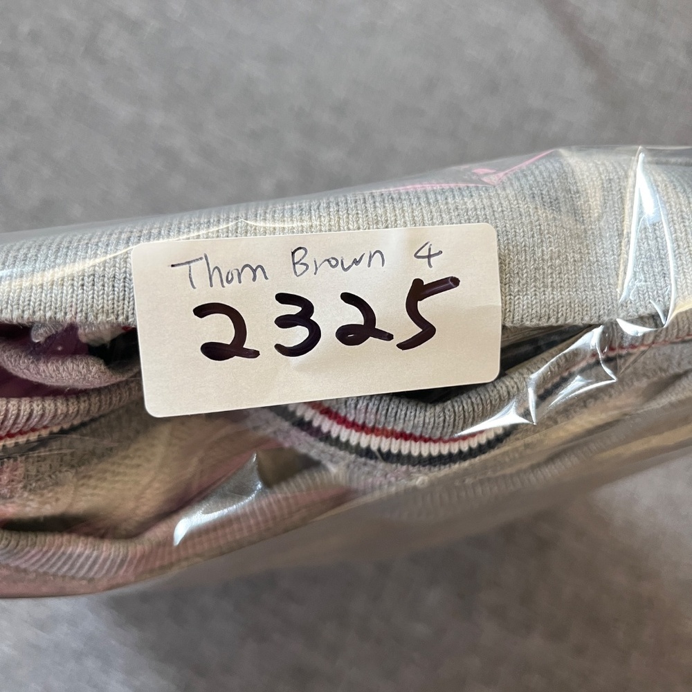 Thom Browne Embroidered Koi Chrysanthemum Sweatshirt - Men's Size 4 - Gray - Picture 15 of 15